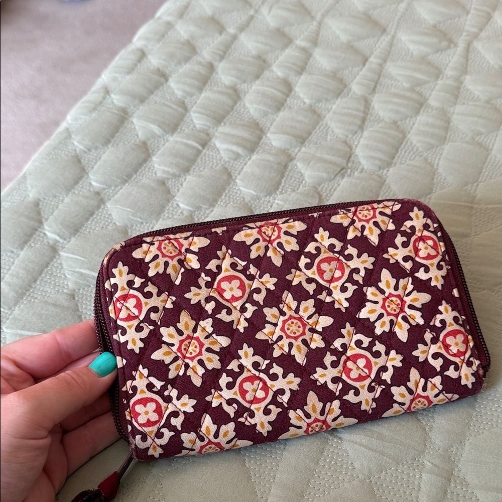Vera Bradley Burgundy Floral Wallet